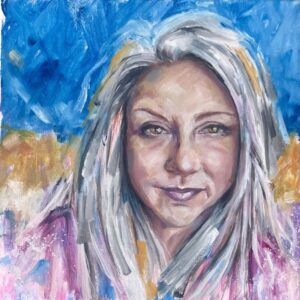 Self Portrait, Erinn Lynam is a working professional artist in Durango, Colorado.